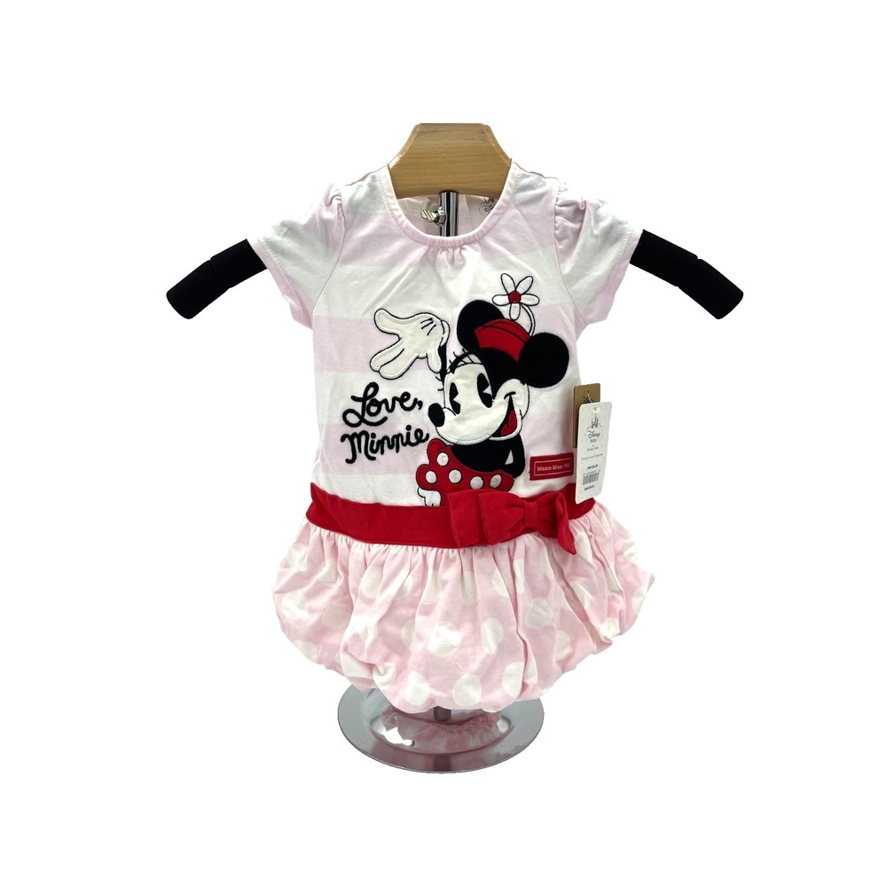 Disney Baby‎ Minnie Mouse 1928 Dress "Love, Minnie" Size 6-9M New